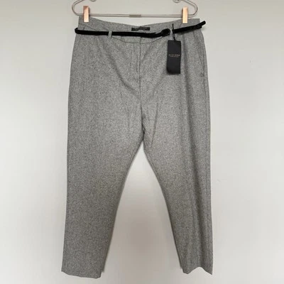 Брюки женские Maison Scotch La Femme Selon Marie 2 серые шерстяная смесь подпоясанные роскошные - Изображение 1 из 4