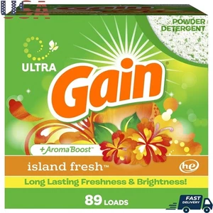 Powder Laundry Detergent Island Fresh Scent 91oz 89 Loads Stain Removal New - Picture 1 of 12