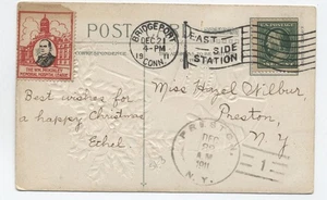 Tarjeta 1911 Bridgeport CT William McKinley sello; Preston NY Doane cancelar [7010.13] - Imagen 1 de 3