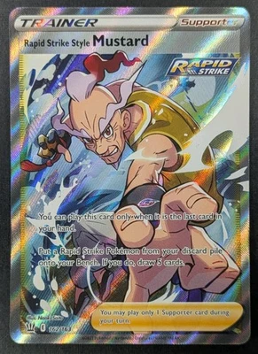 Rapid Strike Style Mustard (Full Art) 162/163 Swsh05: Battle Styles Holo - Image 1 of 2