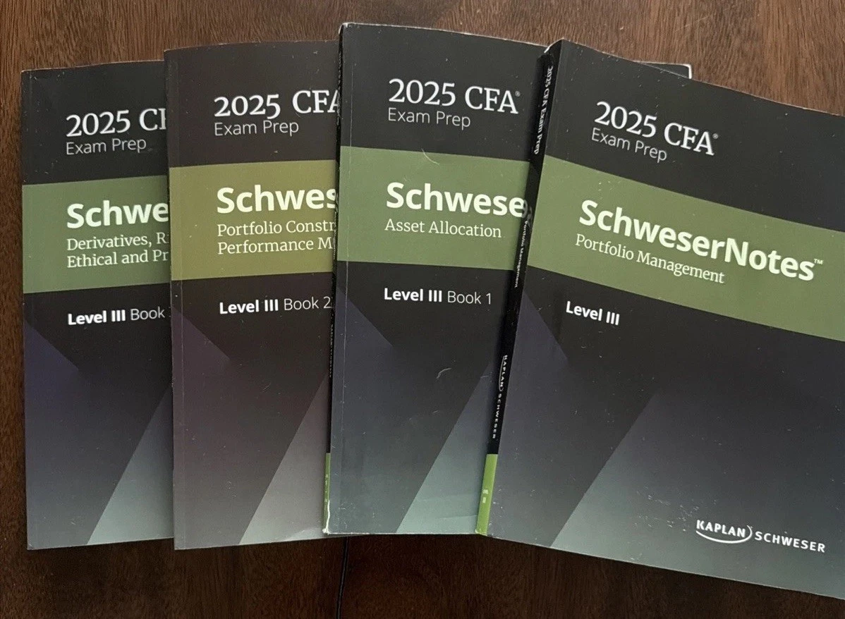 2025 CFA Exam Prep SchweserNotes 4冊セット CFA Level 1 Notes