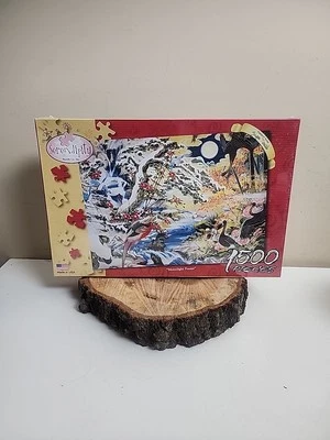 New in Box Serendipity Moonlight Forest 1500 Piece Puzzle "24X33". New Sealed  - Image 1 of 4