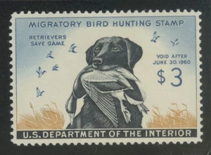 US, RW24 Hunting Permit DUCK Stamp - single Unused Mint Lightly Hinged - Picture 1 of 1