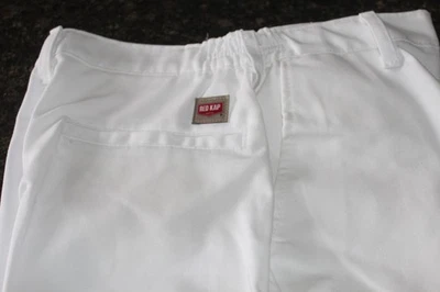 New Red Kap Women's White Elastic Insert Work Pant Size 10, Inseam 27" - Image 1 of 4