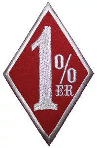 ONE POR CIENTO 1% 1%er 1% Motociclista Rider Outlaw Club Motocicletas Hierro de Coser en Parche RD - Imagen 1 de 1
