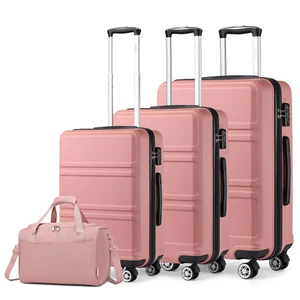 Nude 20/24/28Inch Hard Shell ABS Suitcase Cabin Hand Luggage With Travel Bag - Picture 1 of 12