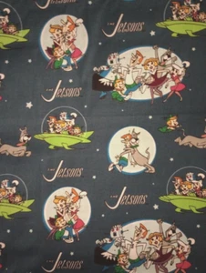Jetsons cartoon kids fun fabric 12 by 11 inch USA - Picture 1 of 2