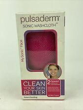Pulsaderm Sonic Washcloth - Micro Pulse Cleansing (PINK) 2 Speed Waterproof