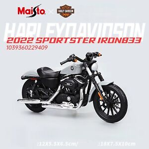 Maisto 1:18 Harley Davidson 2022 Sportster Iron 833  Motorcycle Model NEW IN BOX