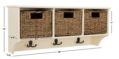 Safavieh FINLEY HANGING 3 BSKT WALL RAC, Reduced Price 2172725425 HAC5700C - Image 1 of 4