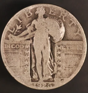 1926 STANDING LIBERTY QUARTER FROM AN OLD COLLECTION-LOT AA-8681 - Picture 1 of 2