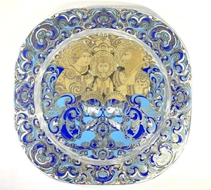 Bjorn Wiinblad Rosenthal The Holy Family Christmas Wall Plate-Crystal 1979 - Picture 1 of 8