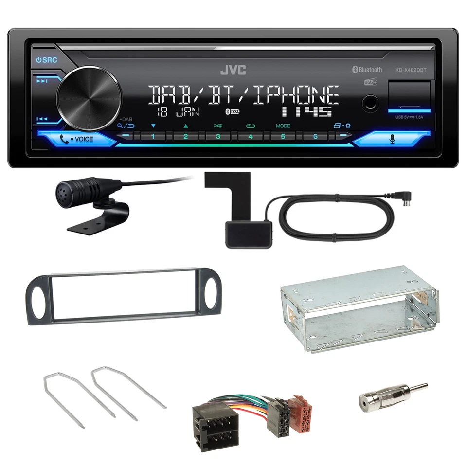 JVC KD-X482DBT Bluetooth Digitalradio Einbauset für Citroen C5 bis 07/2004 - Bild 1 von 1