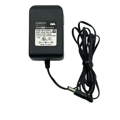 Original Linksys AM-1201000D41 Wireless Router AC Power Adapter 12V 1000mA 1A - Image 1 of 4