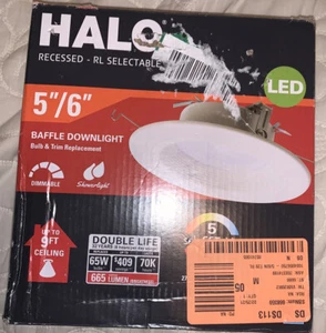 Halo RL 5 in. and 6 in. Selectable CCT (2700K-5000K) LED Recessed Light Trim - Picture 1 of 3