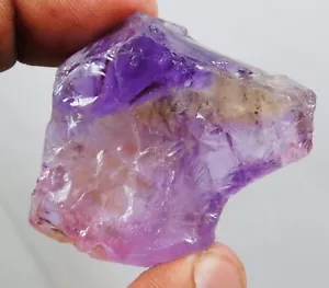 Flawless Natural Purple Yellow Ametrine 206 Ct Untreated "Certified" Gemstone - Picture 1 of 7