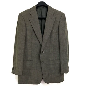 Ermenegildo Zegna Coat Blazer 40R Switzerland Made Wool Green Multi Basketweave - Picture 1 of 16