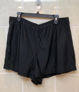 NWT St. Tropez Swimwear Black Swim Shorts Sz 22W - Picture 1 of 5