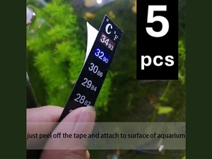 5 PIEZAS Pegatinas Adhesivas Termómetro Cristal Líquido - Monitoreo de Temperatura Preciso LCD - Imagen 1 de 3