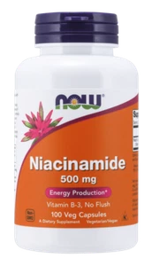 NOW Foods Niacinamide 500mg 100 Caps Vitamin B-3, No Flush 11/2027EXP - Picture 1 of 1