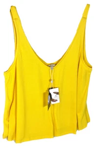 Chelsea & Violet Tank S Juniors V Neck Lemon Flares at Bottom 19" NWT $29 - Picture 1 of 7