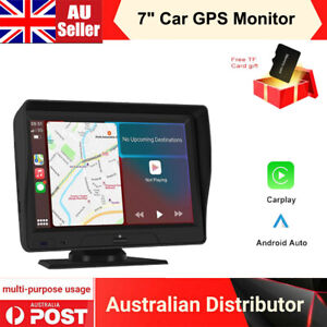 7" Wireless Car GPS Navigation Monitor + Carplay Android Auto + Driving Recorder