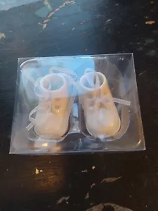 Nuevo Babycakes Bebé Zapatos Adornos Nombre Fecha Peso Longitud Blanco - Imagen 1 de 7