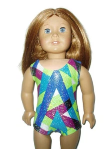 Glitzerndes Trikot passt American Girl 18" Puppenkleidung Gymnastik ärmellos #01 - Bild 1 von 2