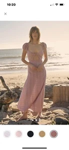 NWT Free People Midi Dress Size S Mauve / Rose Pink Retail $108 - Picture 1 of 11