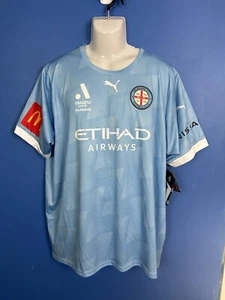 NEW Puma MELBOURNE CITY FC 2022/23 A-League Football Soccer Jersey Kit XL BNWT - Picture 1 of 9