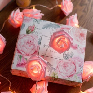 Decorative LED Rose Flower Fairy String Lights Wedding Home Party Festival Lamp - Picture 1 of 8