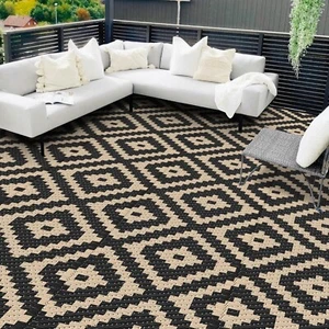 Outdoor Rug 8x10 Plastic Straw Reversible Large Patio Carpet Mat for Camping - Picture 1 of 44