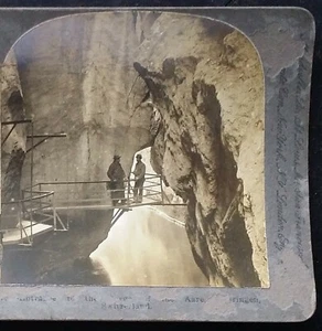 Garganta del Barranco del Aare, Suiza, Circa 1890 Stereoview, Tarjeta SV - Imagen 1 de 3