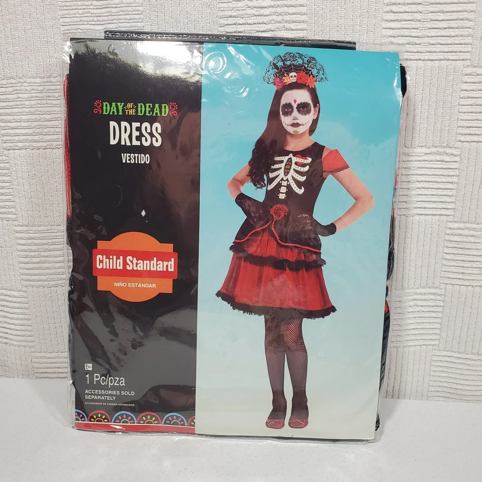 Nuevo - Vestido Disfraz Día de Muertos Solo Niño Talla Estándar (hasta Talla 10) Foto 1 de 4