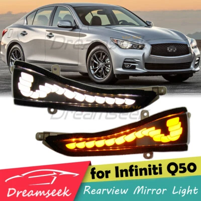 Side Mirror Sequential Blink LED Turn Signal Light For Infiniti Q50 Q30 2016-19 - image 1 of 4