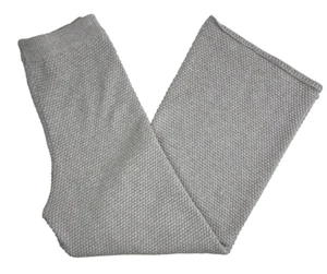 Pantaloni maglione Free People Beach Hailee taglia XS grigio waffle maglia cropped gamba larga - Foto 1 di 10
