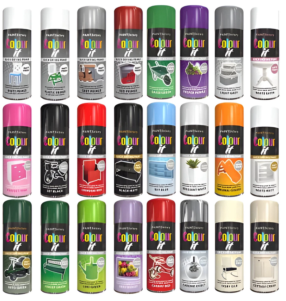 All Colour It Purpose Spray Paint Stain Aerosol Premier Matt Gloss Lacquer Metal - Image 1 of 4