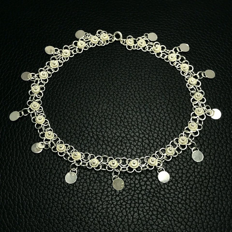 Handmade Filigree Anklet Jewelry Made of Sterling Silver - Image 1 of 1