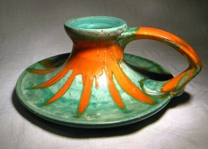 ART DECO SHELLEY HARMONY DRIPWARE GO TO BED CANDLESTICK - Imagen 1 de 6