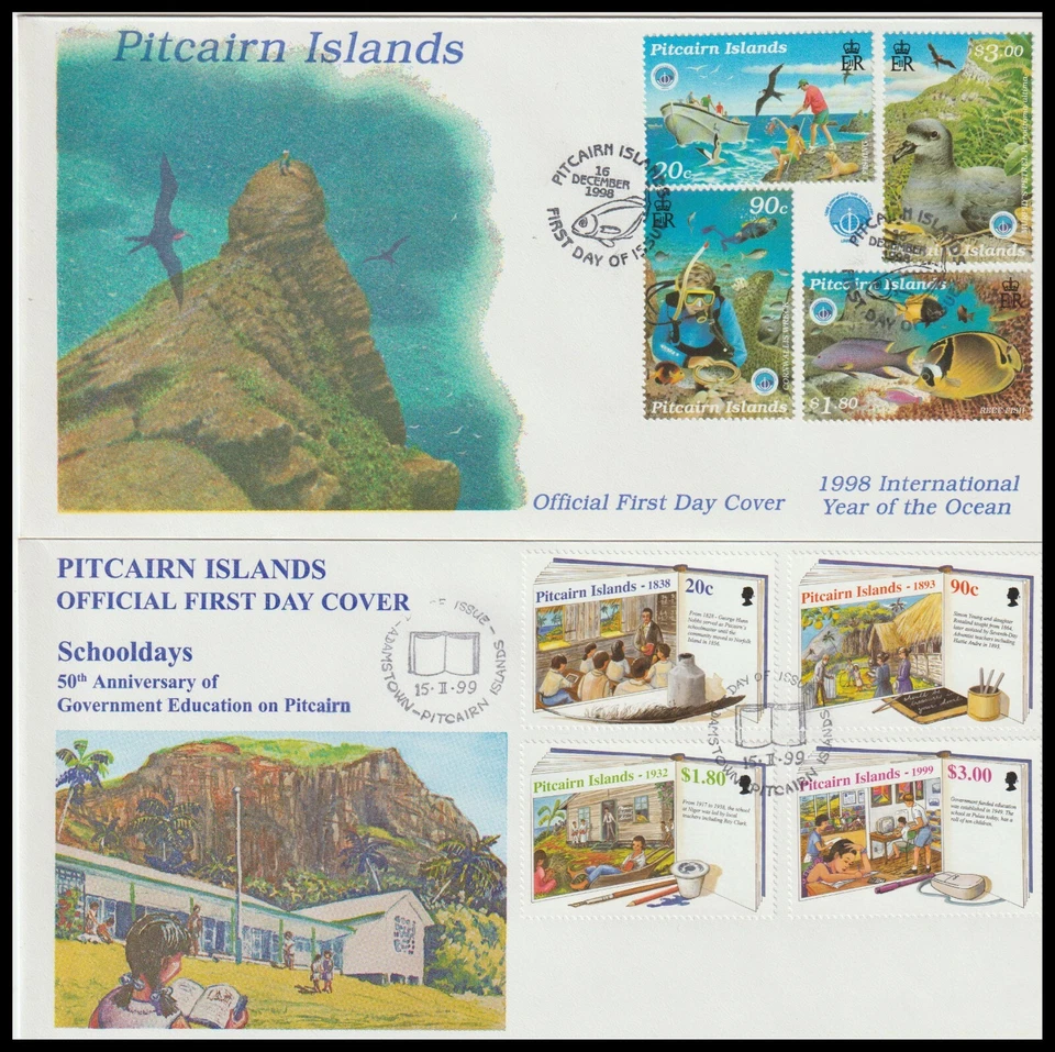PITCAIRN ISLANDS 1998 & 1999 FDC DUO (VF) - Image 1 of 1