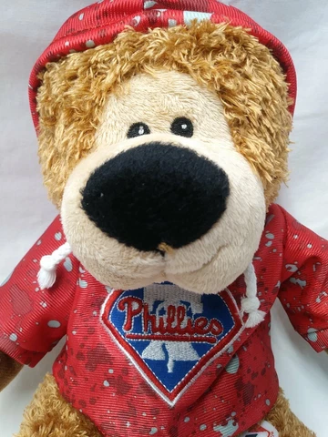 MLB / Philadelphia Phillies brown bear plush toy animal w/ hoodie Good Stuff '10 Cover