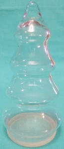 4-Tier GLASS CHRISTMAS TREE 7.25” Tall 3.5” Diameter HOME DÉCOR - Picture 1 of 3