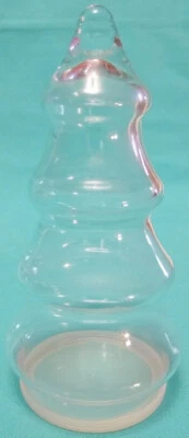 4-Tier GLASS CHRISTMAS TREE 7.25” Tall 3.5” Diameter HOME DÉCOR - Image 1 of 3