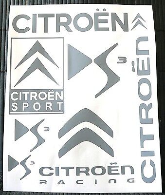 Kit 7 Adesivi CITROEN Decal Sticker Psa Sport Racing Team Ds3 Ds 3 Set Decals • 6.88€