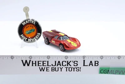 Lola GT70 Red Hot Wheels 1968 Mattel Vintage Redline RL con botón Foto 1 de 4