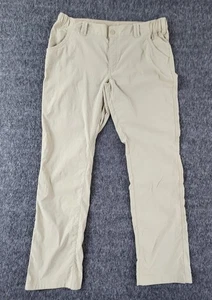 Duluth Trading Pants Womens 14 X 33 Flex Nylon Stretch Outdoor Hiking Wind Beige - Picture 1 of 20