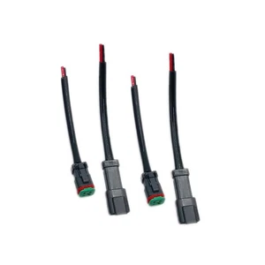 4x Heavy Duty Deutsch DT DTP Male/Female Adapters Connectors Pigtails Wiring A6 - Picture 1 of 4