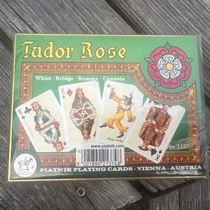 Vintage Piatnik Spielkarten - Tudor Rose Nr. 2137 - Komplettes Doppeldeck - Bild 1 von 2
