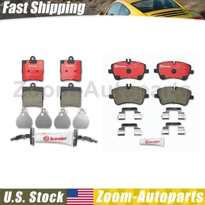 Kit de pastillas de freno delanteras traseras Brembo OE para 2002 2003 2004 2005 Mercedes-Benz C230 Foto 1 de 3