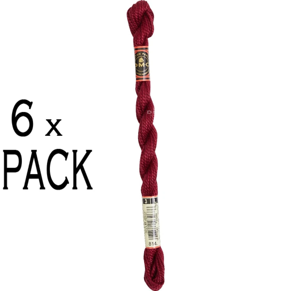 6x DMC Perlgarn Stärke 3, 15 m, 115A/3-814, VPE - Bild 1 von 1